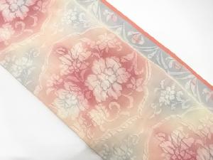 ふくれ織 花唐草模様 袋帯